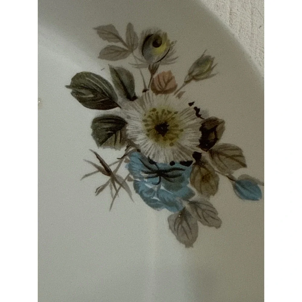 Pontesa Chinamoda Vintage Ironstone Oval Floral Serving Platter Made in Spain